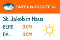 Sneeuwhoogte St. Jakob in Haus